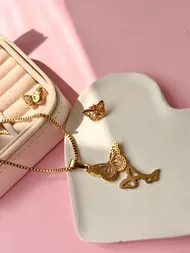نیمست دخترانه استیل پروانه