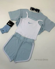 ست کبریتی سه تیکه استین کوتاه