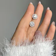 گوشواره جواهری گرد