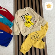 بلوز شلوار اسپرت ( دخترانه و پسرانه ) اقتصادی کد 18 خرسی مناسب 1 تا 8 سال