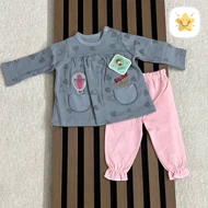 بلوز و شلوار نوزادی دخترانه جنس پنبه برند HONEY طرح بالن