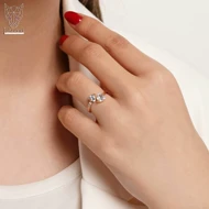 انگشتر نگین الماس قلب ژوپینگ