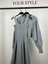 ست پیراهن بافت و رویه 7706