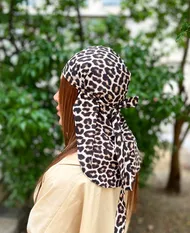 روسری ابریشم پلنگی زنانه