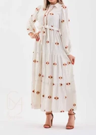 پیراهن ساحلی گلدوزی