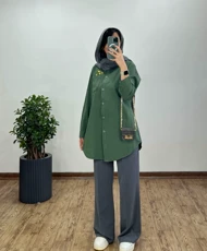 مانتو لینن گلدوزی تن آرا(ایراد دار)
