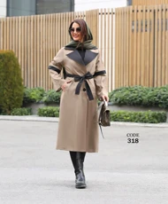 بارانی آستر دار بلند زنانه