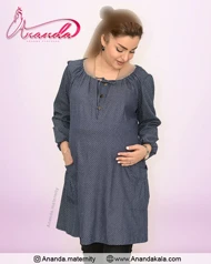 تونیک بارداری جین کاغذی خالدار