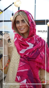 شال آبرنگی پنبه