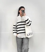 دورس نیم زیپ راه راه