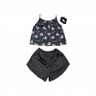 ست تاپ و شلوارک طرح قلب 075