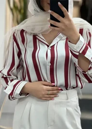 شومیز راه راه کد 4039