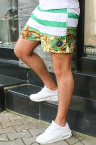 شورت شنا با طرح راه راه سبز 2953