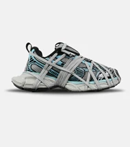 کفش کتانی مردانه طوسی آبی BALENCIAGA 3Xl Exteme Laces مدل 7756