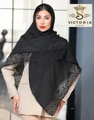 روسری مشکی اسلپ دور دانتل