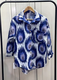 شومیز پشمی طرح دار