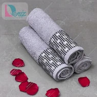 حوله دستی طرح مجیک بسته سه عددی رنگ طوسی