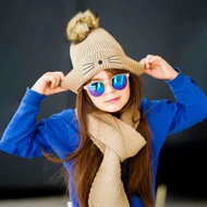 شال و کلاه بچگانه طرح گربه