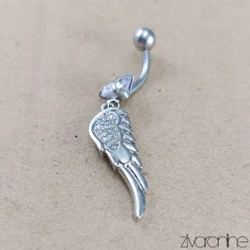 پیرسینگ ناف جواهری مدل بال فرشته 70058