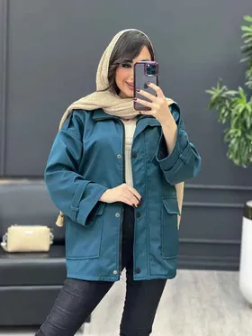 بارانی آستین پاگن دو جیب پاکتی
