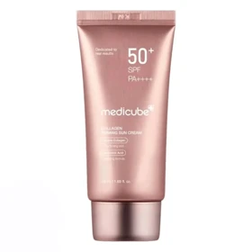 کرم ضدآفتاب سفت‌کننده و آبرسان کلاژن مدی کیوب 50 میلی‌لیتر (Medicube Collagen Firming Sun Cream SPF50)