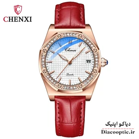ساعت مچی زنانه چرم برند چنکسی مدل Do-CHENXI 8248 (قرمز)