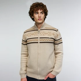 ژاکت زیپی یقه پنج سانت وینتیج 2033