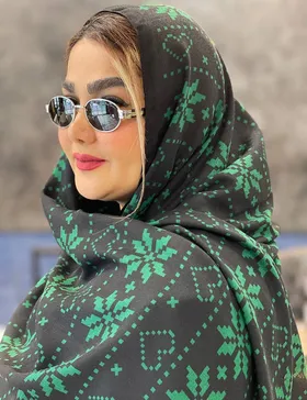 شال طرح دار برف کد : L117H