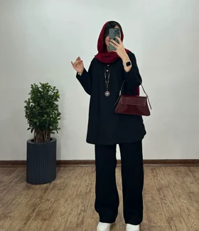 ست مانتو و شلوار مخمل دانا