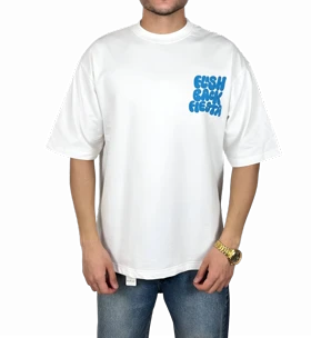 تیشرت مردانه سفید چاپدار