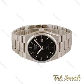 ساعت تیسوت PRX مردانه نقره ای صفحه مشکی Tissot-5140-G