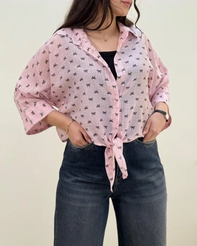 شومیز گره‌ای پاپیون