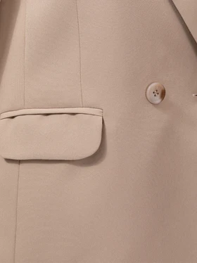 جلیقه زنانه کرپ یقه انگلیسی جیب‌دار کلاسیک نوژه