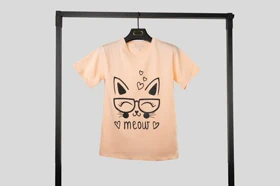 تیشرت زنانه سوپرنخ مدل MEOW عینکی
