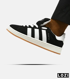 کفش کتانی مردانه و زنانه مشکی سفید ADIDAS Campus مدل 4238