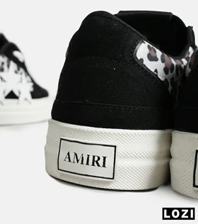 کفش اسنیکرزمشکی طوسی سفید Amiri Stars v2