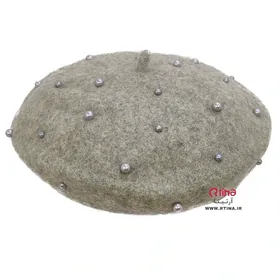 کلاه فرانسوی هنرمندی رنگ خاکستری روشن