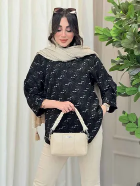 مانتو شومیزی آستین پاگن گلاره