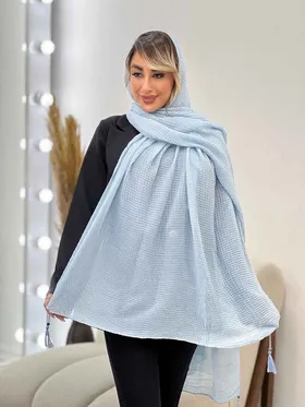 شال پفکی منگوله‌دار