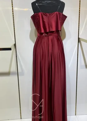 پیراهن ماکسی ساتن دکلته