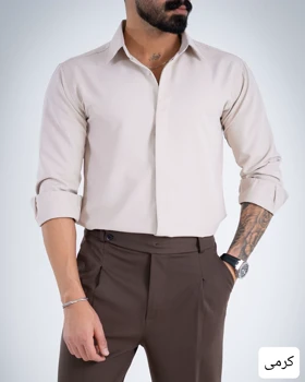 پیراهن مردانه پارچه ای ساده_کد4502