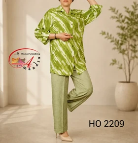 شومیز شلوار بگ گازوییلی (HO-2-16-2209)