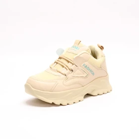 کفش اسپرت زنانه متین مدل فشن پارچه ای (کرم)