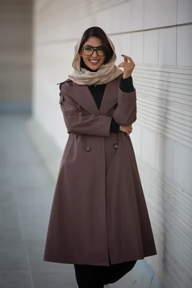 بارانی بلند گلسا فری (موکا)