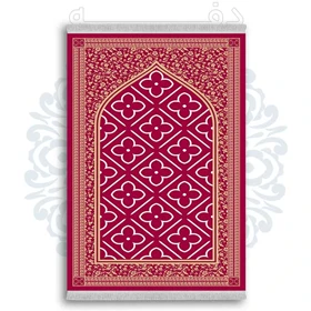 فرشینه از جنس پارچه هازان مخمل ترک طرح سجاده برند دفه کد DSJ 92