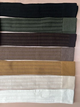 جوراب ساق بلند بالا زانو زنانه طرح گندمی برجسته