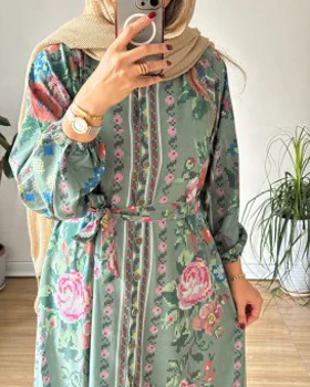 پیراهن مانتویی شماره دوزی