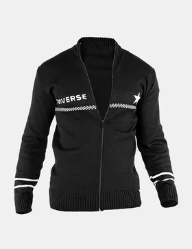 ژاکت بافت مردانه زیپ‌دار یقه ایستاده Converse