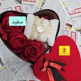 باکس هدیه زنانه ساعت و دو دستبند