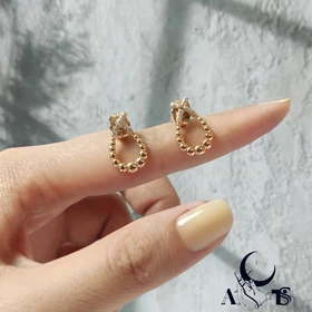 گوشواره ژوپینگ نگین‌دار